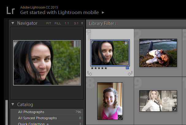 Photo with rating and color picked