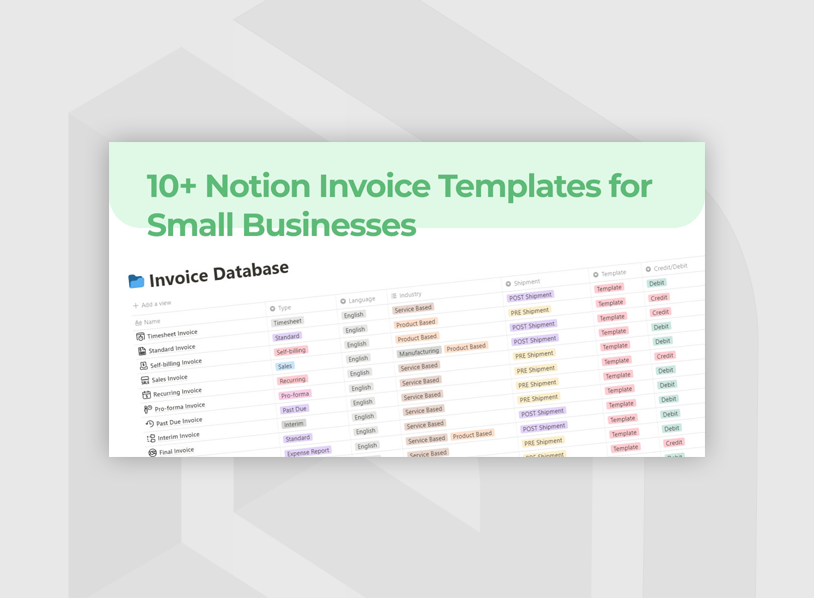 App to Design Notion Invoice Template