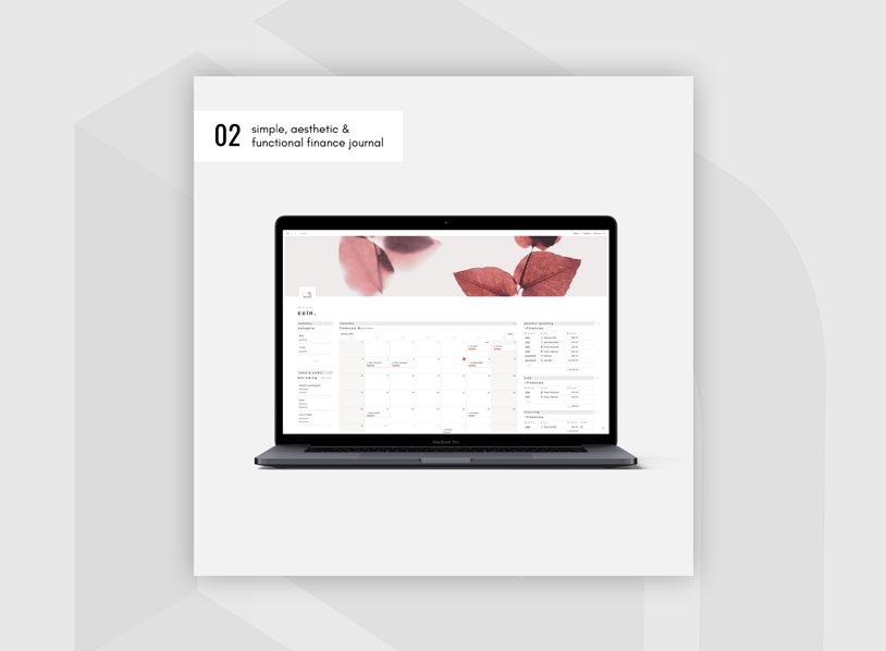 Simple, Aesthetic, and Functional Finance Journal Template for Notion