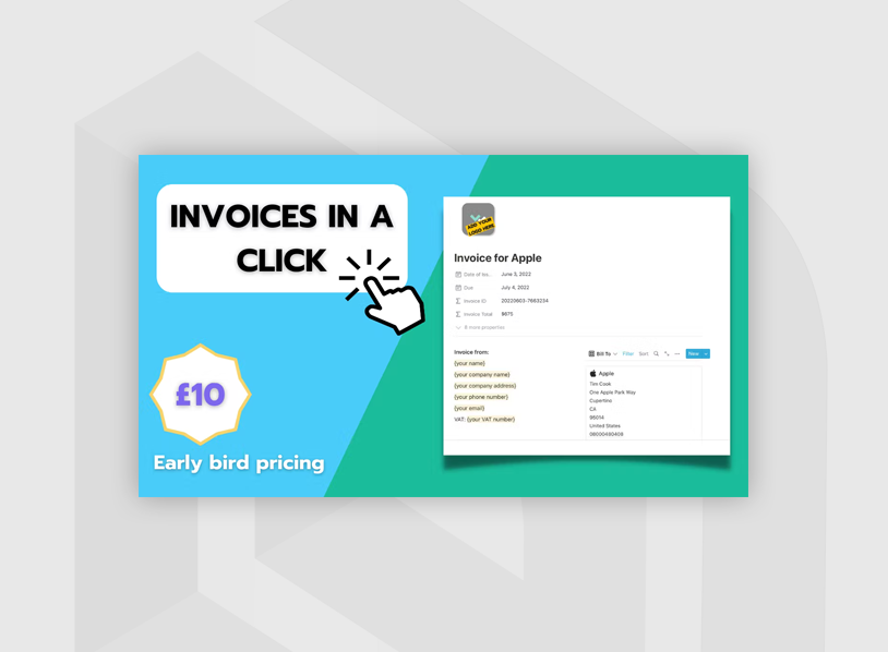 Notion Invoice Template (Premium) by Notion Dad
