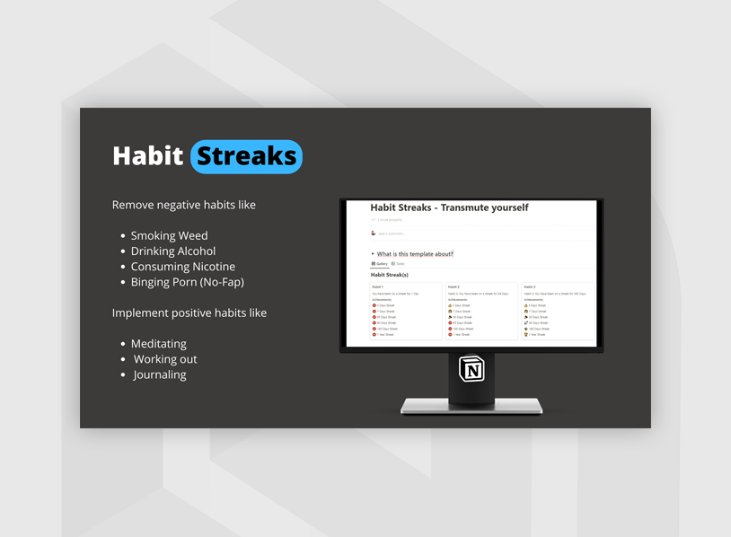 Habit Streak Tracker for Notion