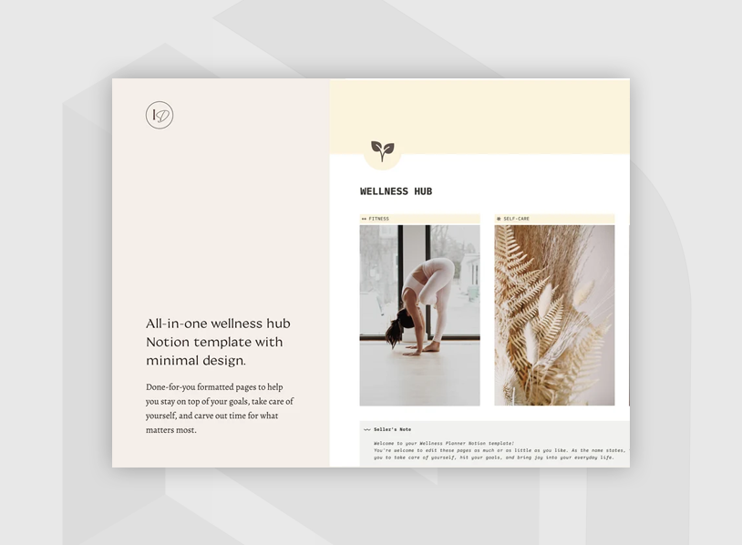 Health and Wellness Planner Notion Template 