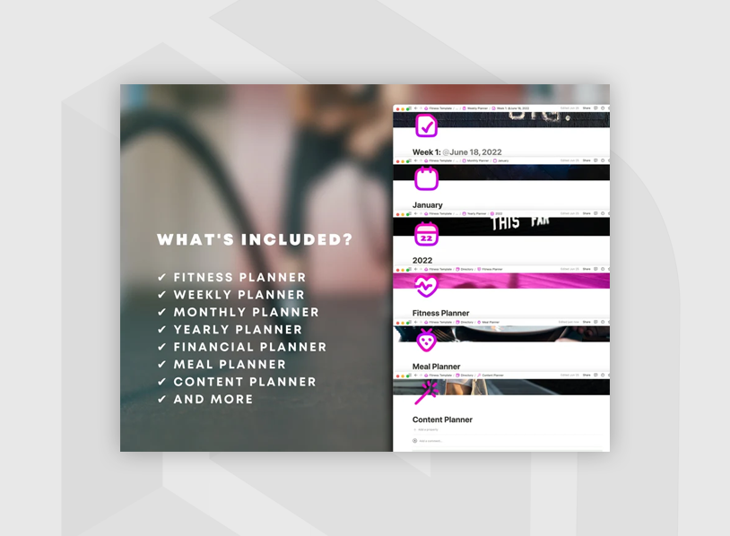 Fitness Planner Notion Template