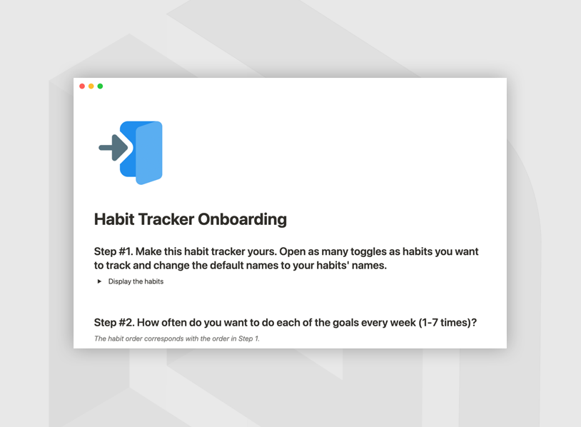 Professional habit tracker