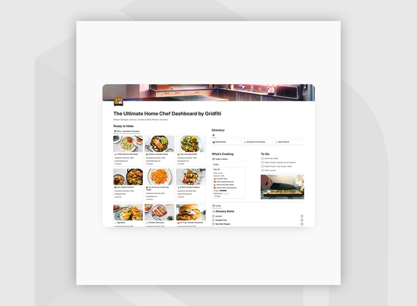 The Ultimate Home Chef Dashboard for Notion