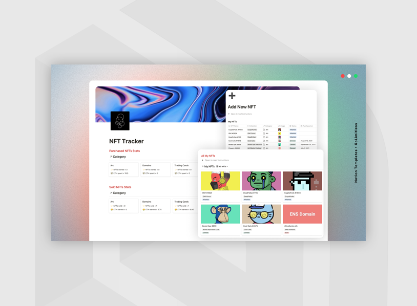 Limitless Notion Template - NFT Tracker 