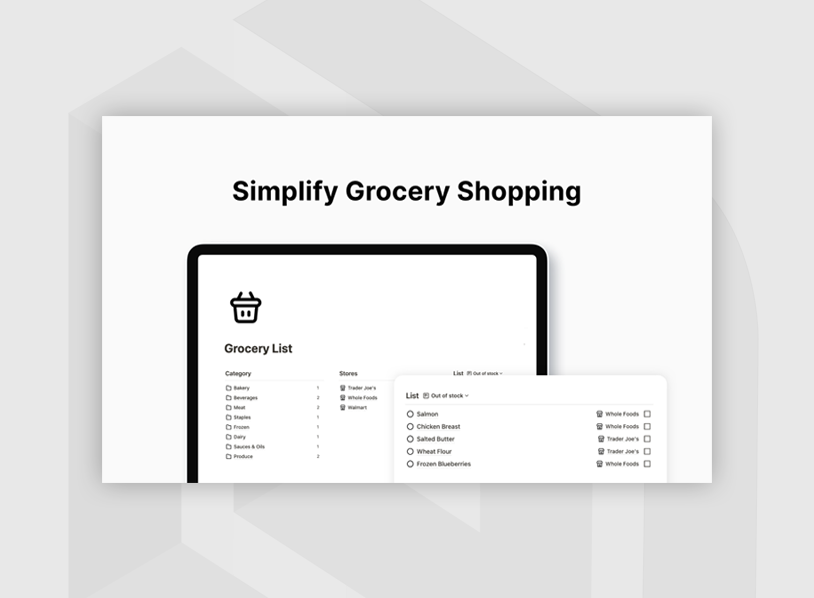 Notion Grocery List