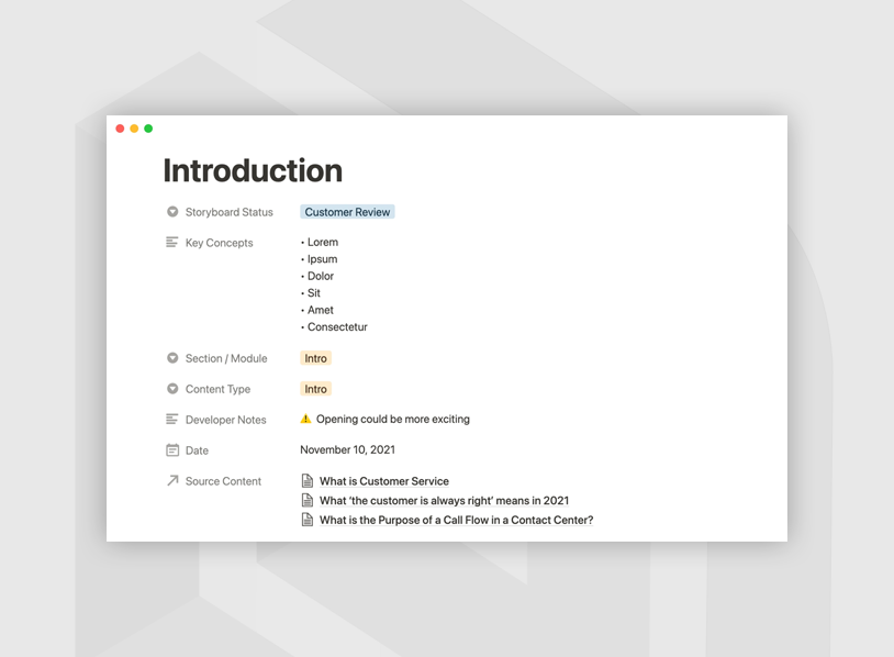 Storyboard Notion Template for Teachers