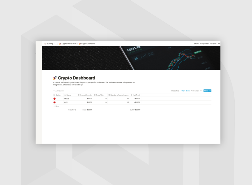Crypto Profits Tracker