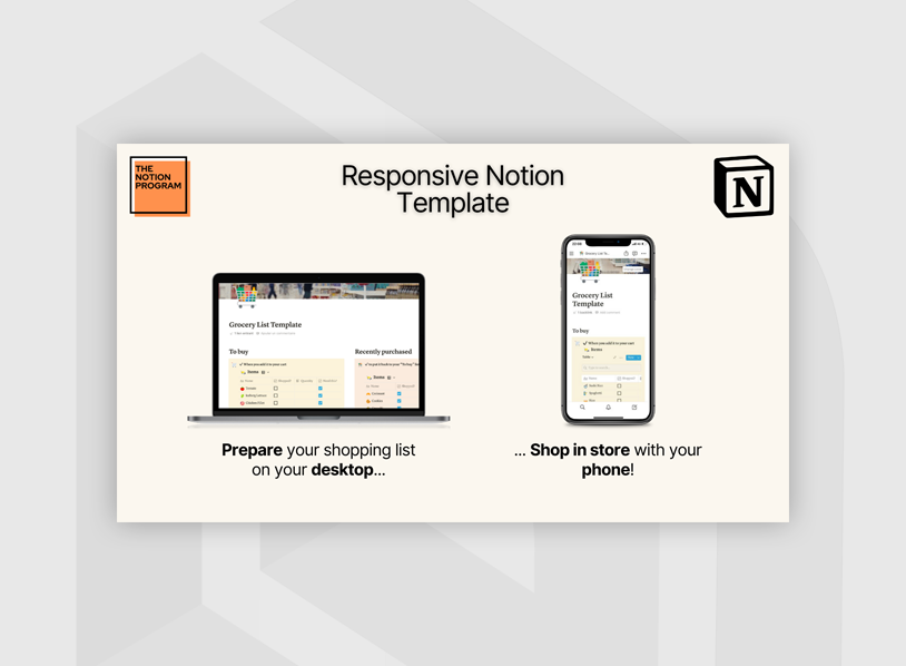 Notion Grocery List Template