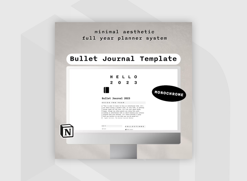 2023 Bullet Journal Notion Template
