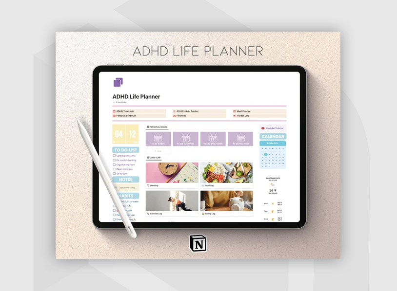 ADHD Life Planner for Notion