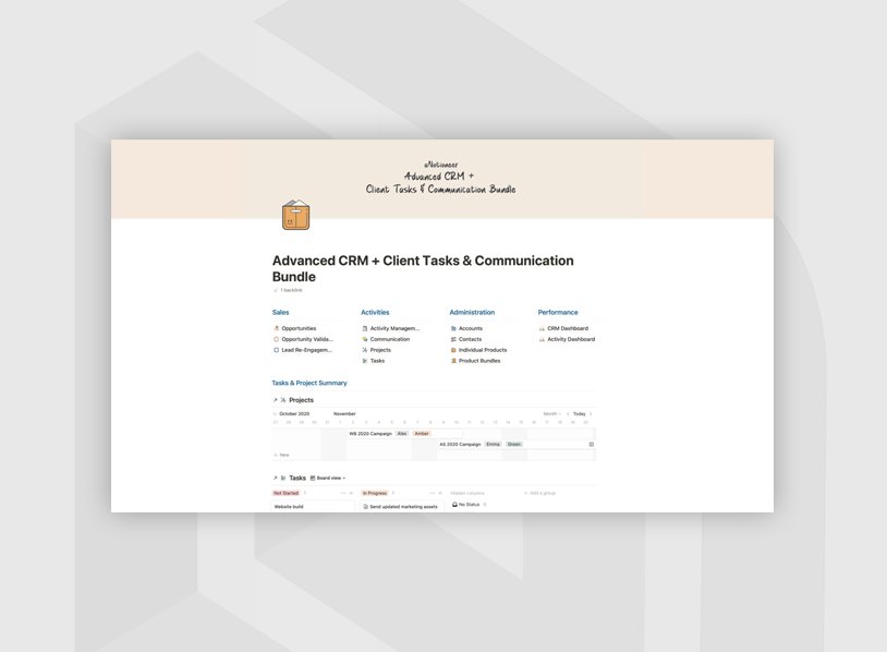 Advanced CRM + Client Tasks & Communication Bundle