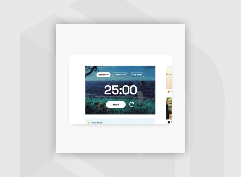 Aesthetic Pomodoro Timer Notion Widget