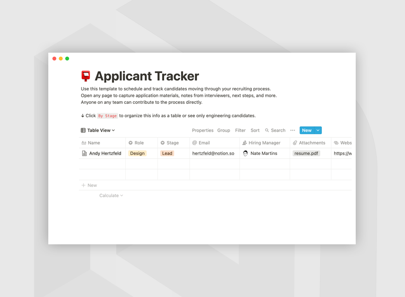 Applicant tracker