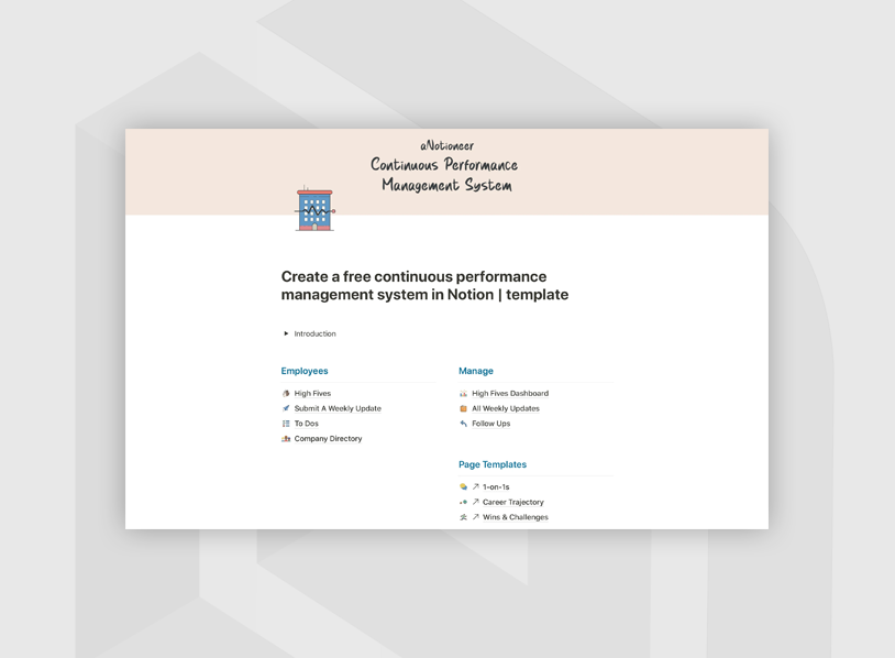 Continuous Performance Management System
