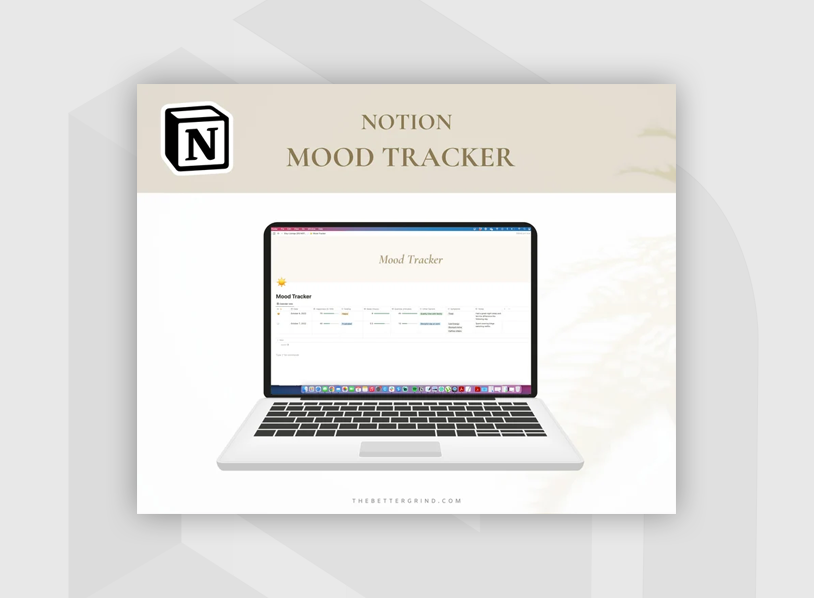 Digital Mood Tracker Journal for Notion