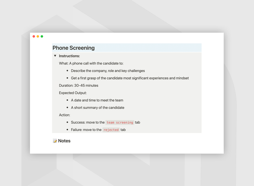 Engineering hiring pipeline