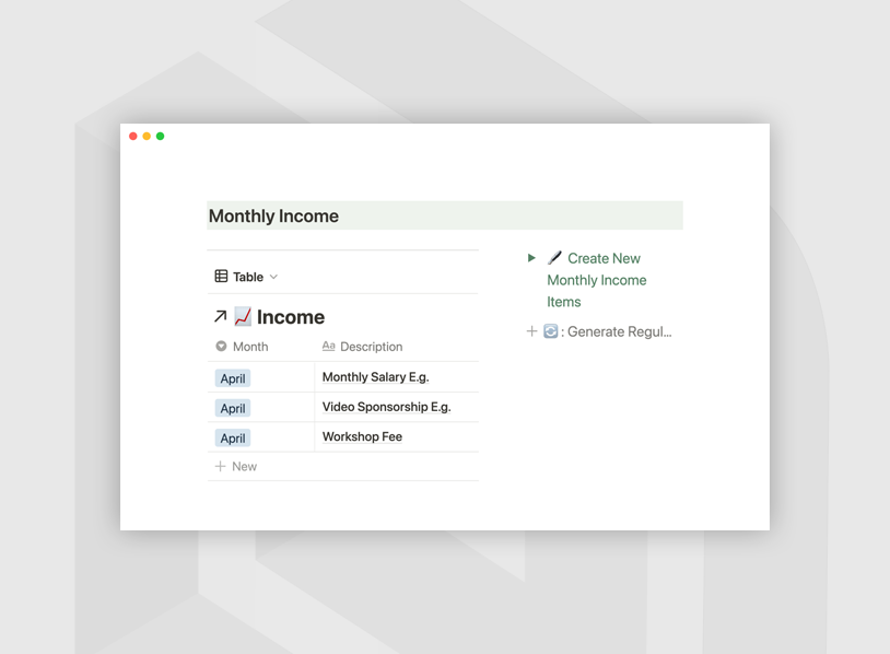Financial tracker