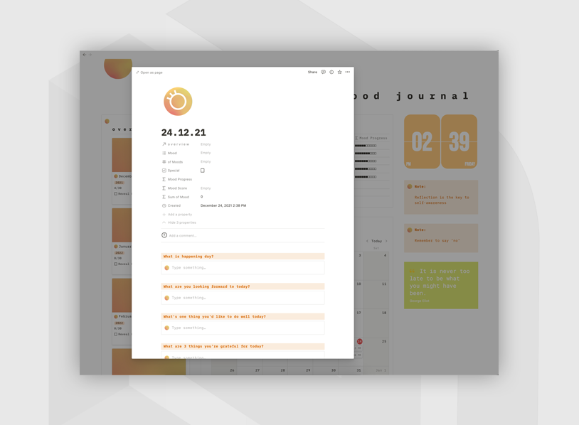 Mood Journal Notion Template
