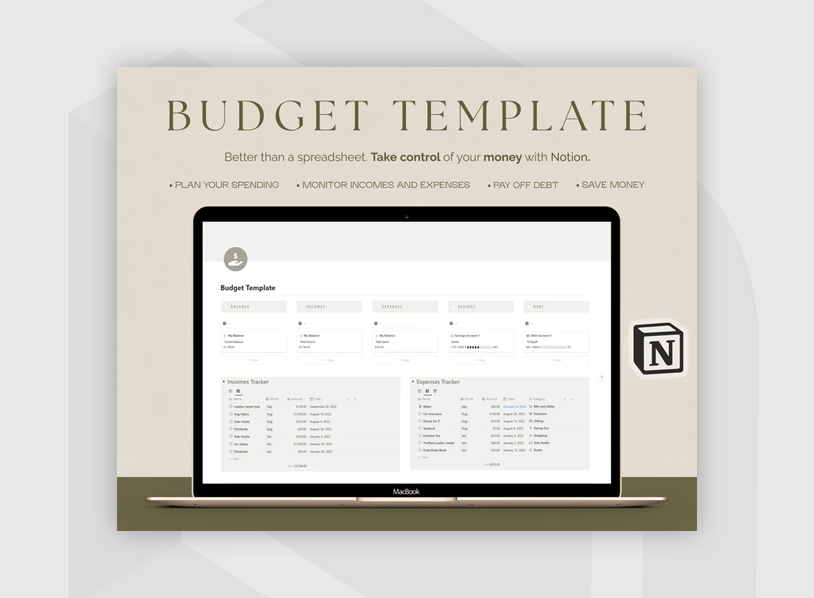Notion Budget Template