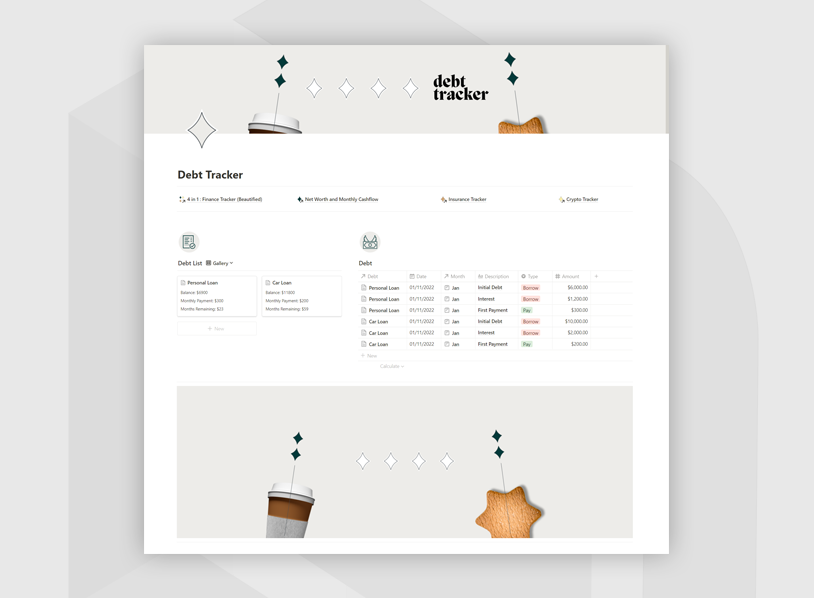 Notion Debt Tracker