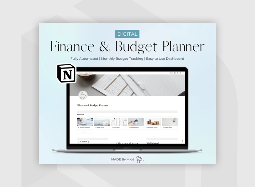 Notion Digital Budget & Finance Planner Template