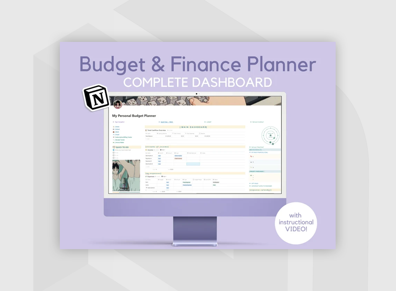 Notion Digital Budget and Finance Planner
