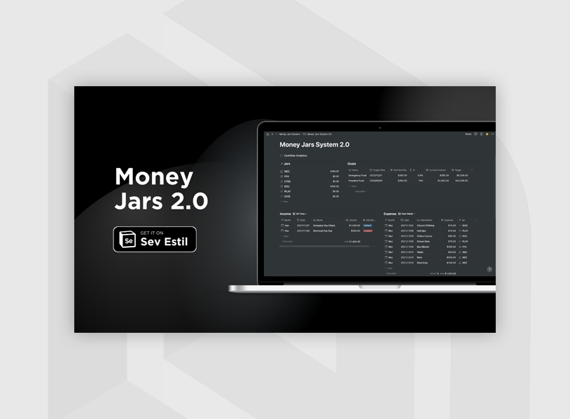Notion Money Jars System v2.0