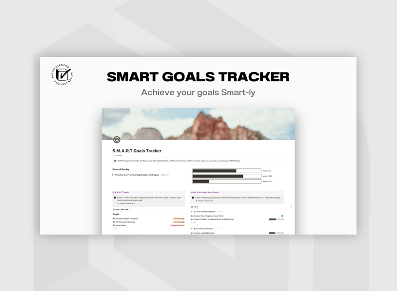 Notion Smart Goals Tracker