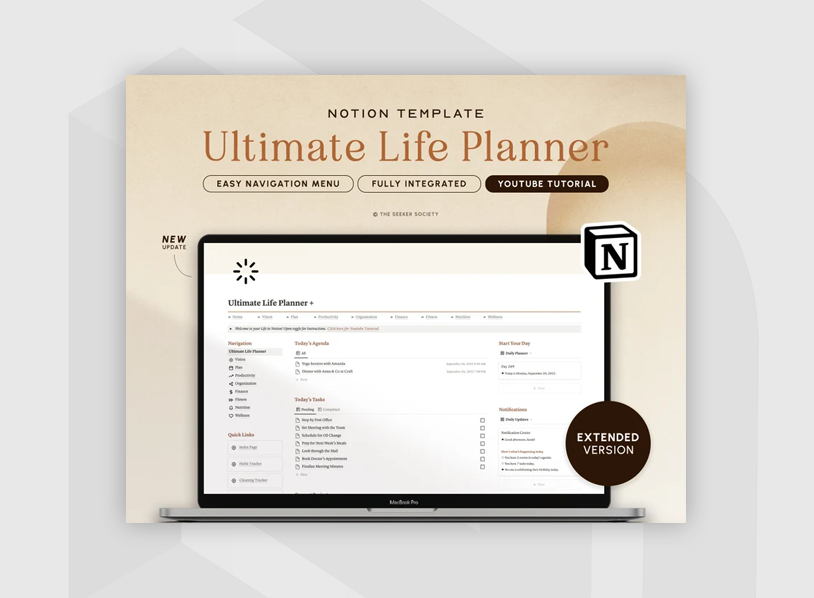 Notion Template Extended Life Planner