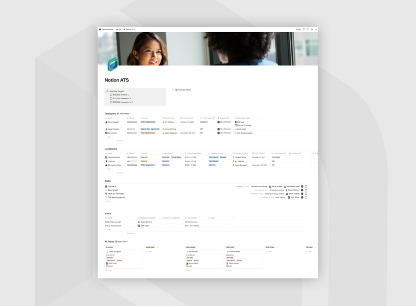 Notion – Applicant Tracking System