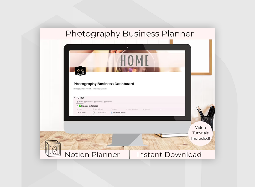 Photography Business Planner Notion Template