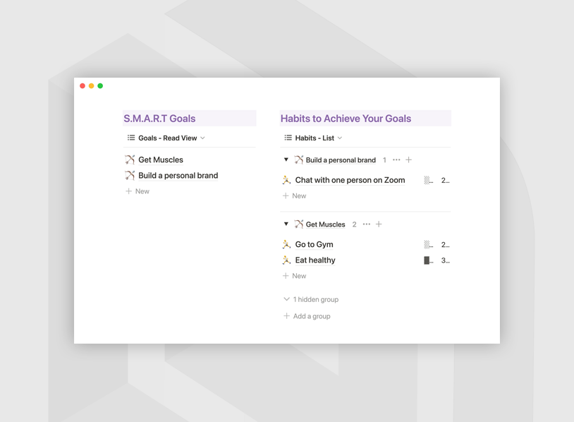 SMART goals tracker