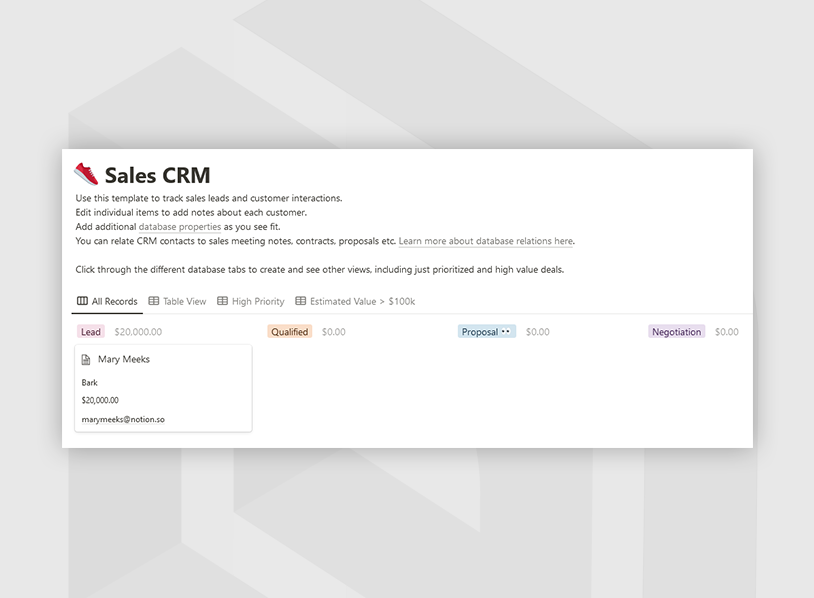 Sales CRM