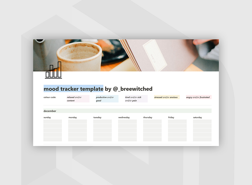 mood tracker template