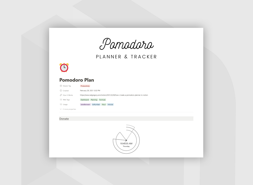Pomodoro Planner & Tracker