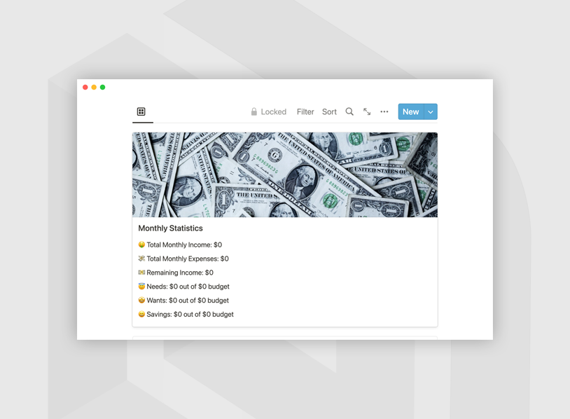 50/30/20 budget tracker