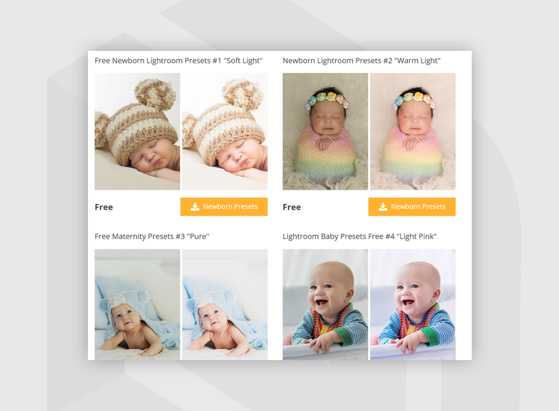 280 Free Newborn Lightroom Presets 