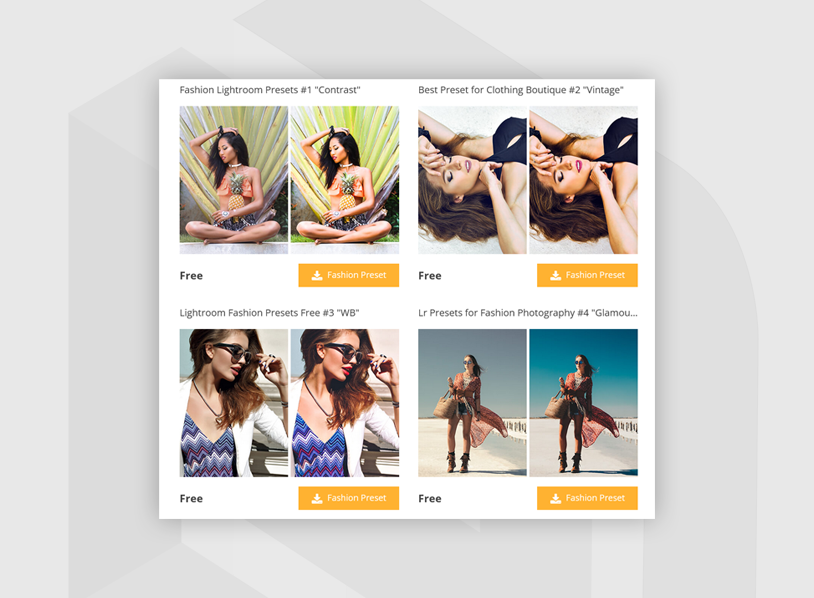 380 Free Fashion Lightroom Presets