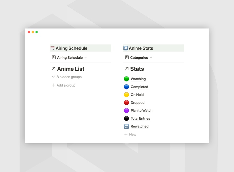 Anime tracker