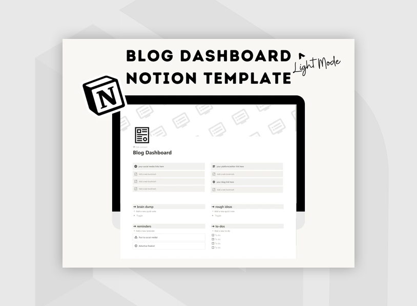 Blog Post Tracking & Writing Notion Template