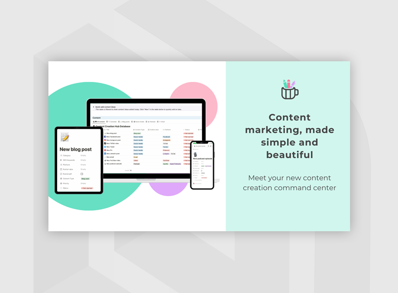 Content Creation Hub Template