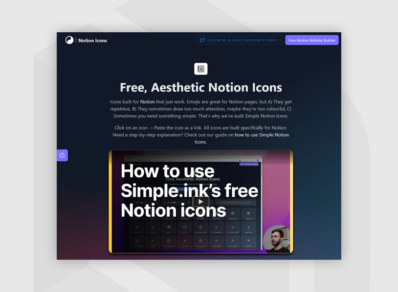 Free, Aesthetic Notion Icons