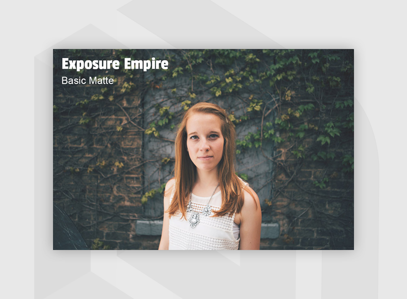Free Matte Lightroom Preset and Photoshop Action