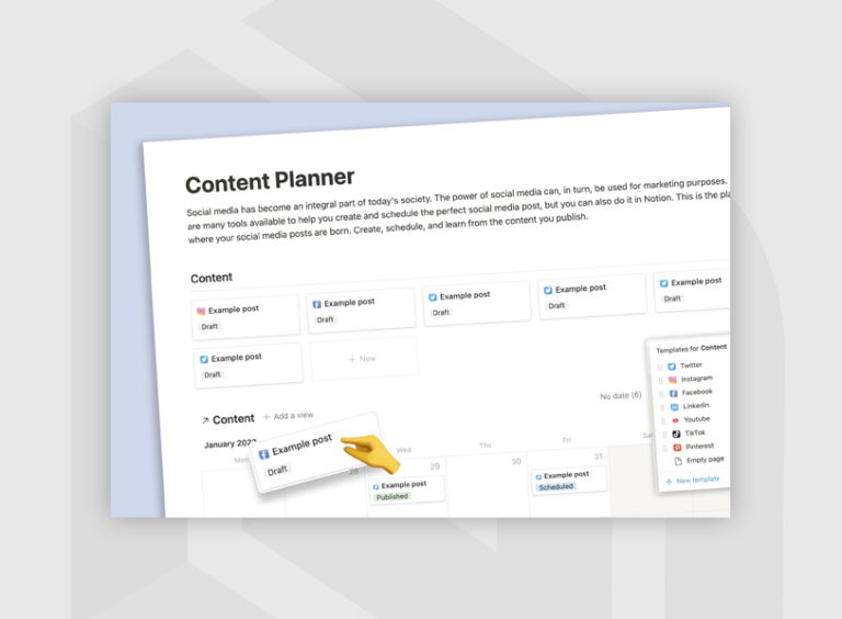 30+ Best Notion Social Media Templates (Free & Paid) 2023