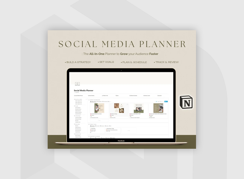 Notion Template Social Media Planner