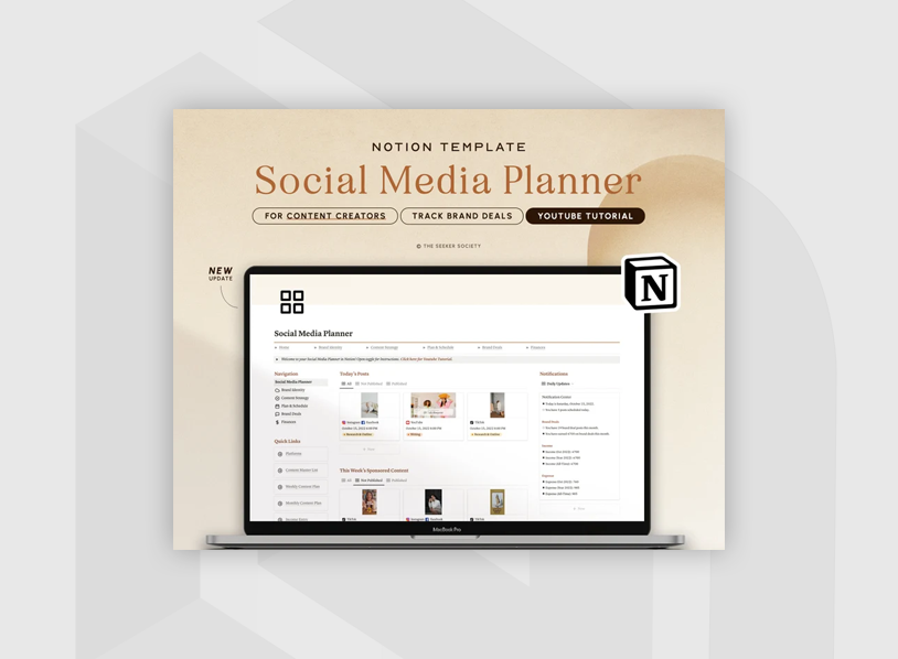 Notion Template Social Media Planner