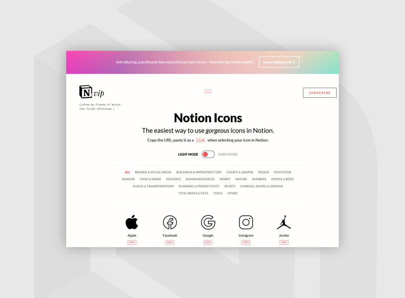 Notion VIP