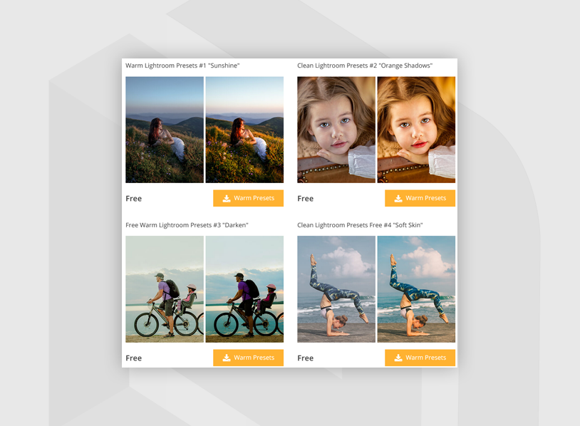 340 Free Warm Lightroom Presets 
